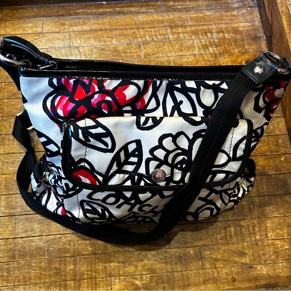 Coach Black and Red Poppy Women's Bag